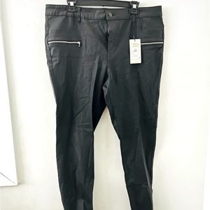 Faux leather pants